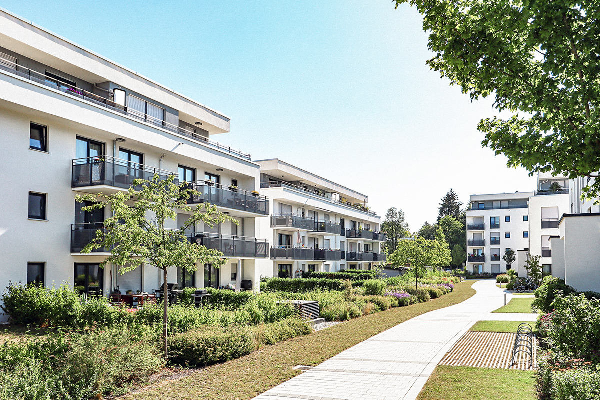 Moderne Mehrfamilienhäuser
